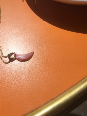 "Petite Lune" Vintage Necklace -Pink