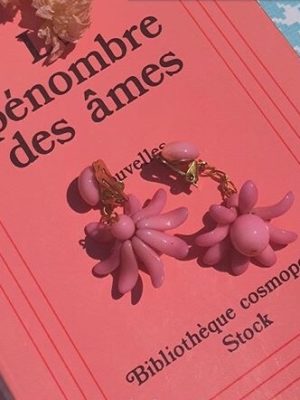 "Fiorellino" Vintage Earrings -Pink