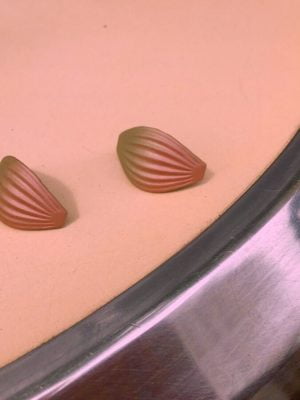 "Plume" Vintage Earrings -Rose