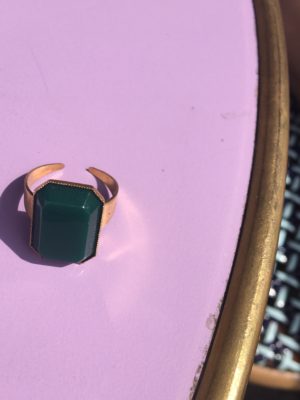 Vintage "Seventy" Ring -Green