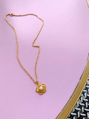 Vintage "Florette" Necklace -Aqua