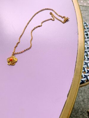Vintage "Florette" Necklace -Corail