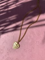 Handmade In Italy, Gold Plated  "Je t'aime" Necklace
