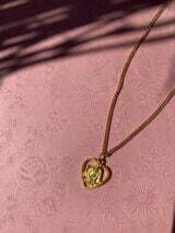 Handmade In Italy, Gold Plated “La Rose D'Amour” Necklace