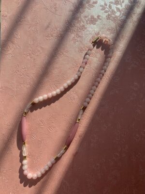 "Mignonette" Vintage Necklace -  Pink