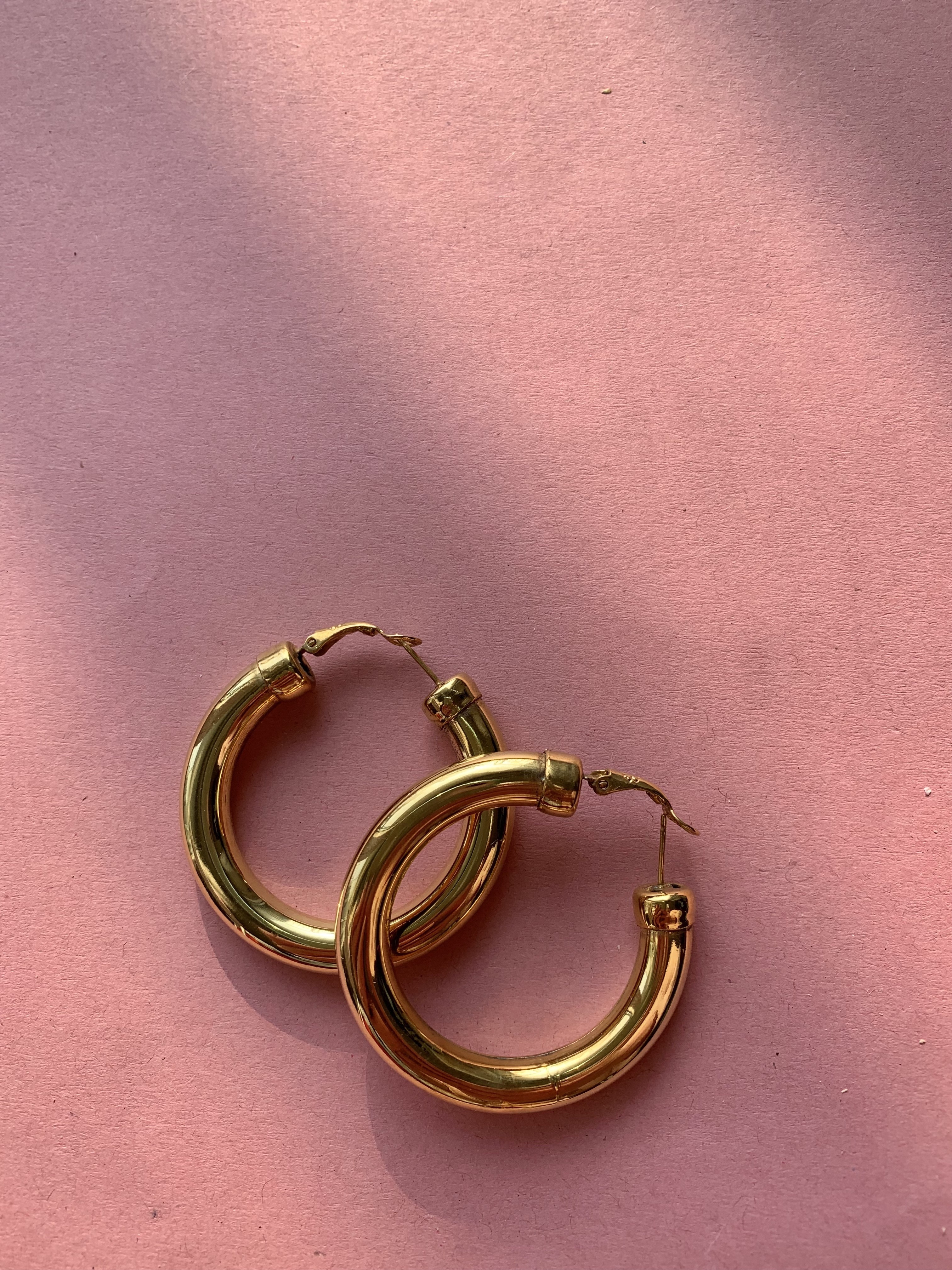 "Weekend" Vintage Gold Plated Hoops
