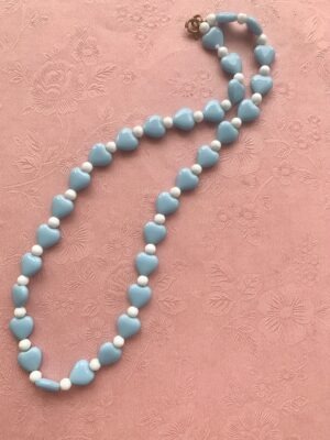 "Mignonette" Vintage Necklace -  Blue Heart