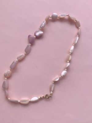 "Mignonette" Vintage Necklace -  Pink Stone