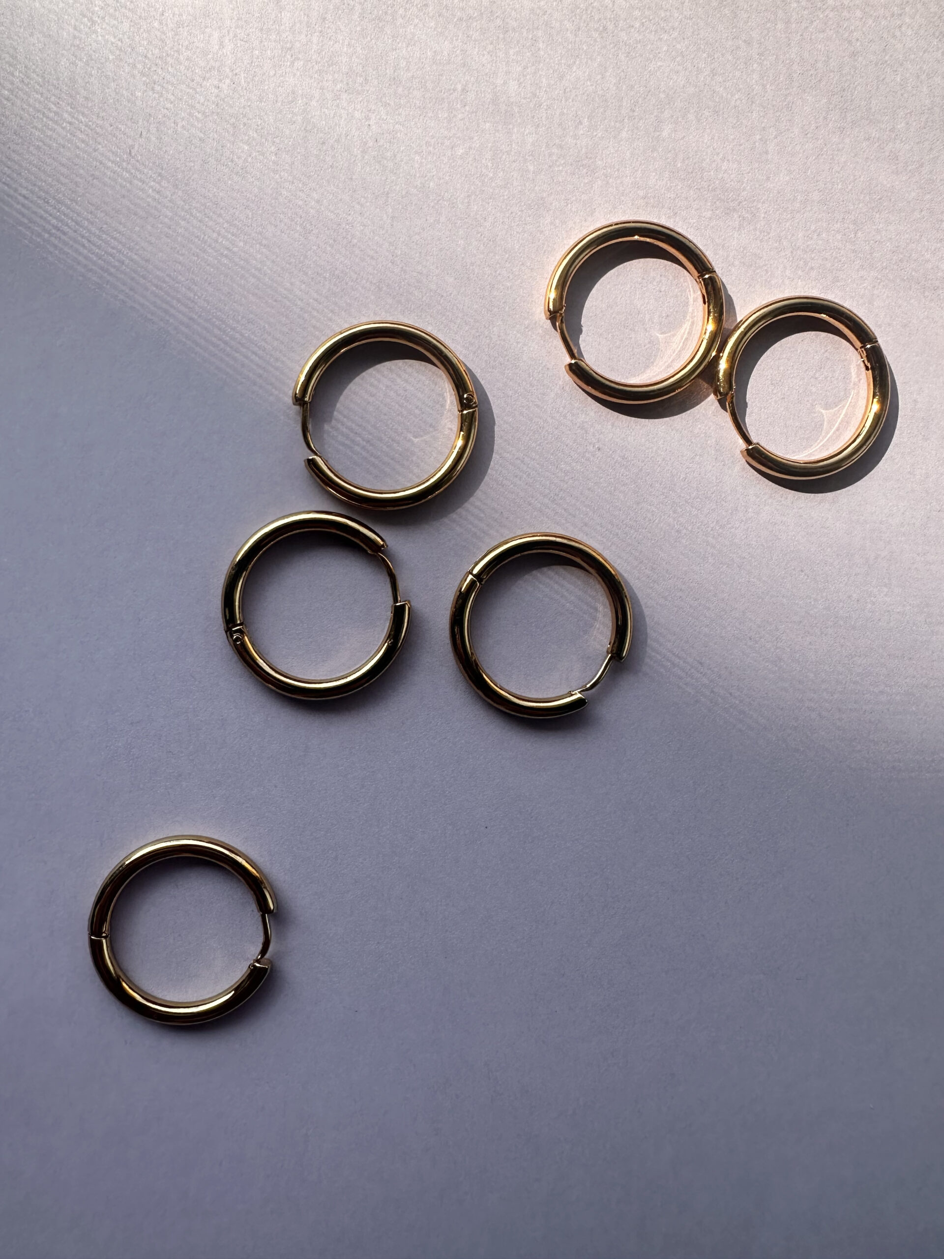 "Cerchietto 23 mm" Stainless Steel Earrings - 1 Pair