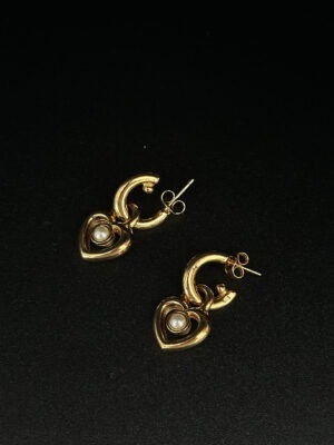 "Cuoricino" Vintage Earrings- Gold Plated <3