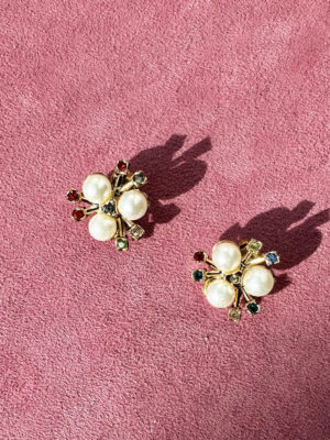 "Hier Soir" Vintage Clip On Earrings